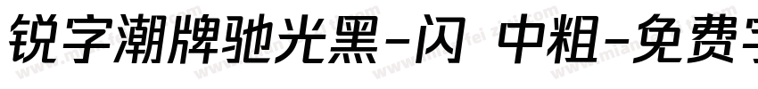 锐字潮牌驰光黑-闪 中粗字体转换